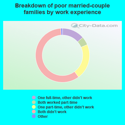 Breakdown of poor married-couple families by work experience